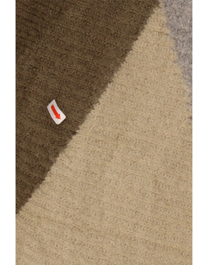 BENETTON Maglione da donna con scollo a barca UK 14 medio multicolore