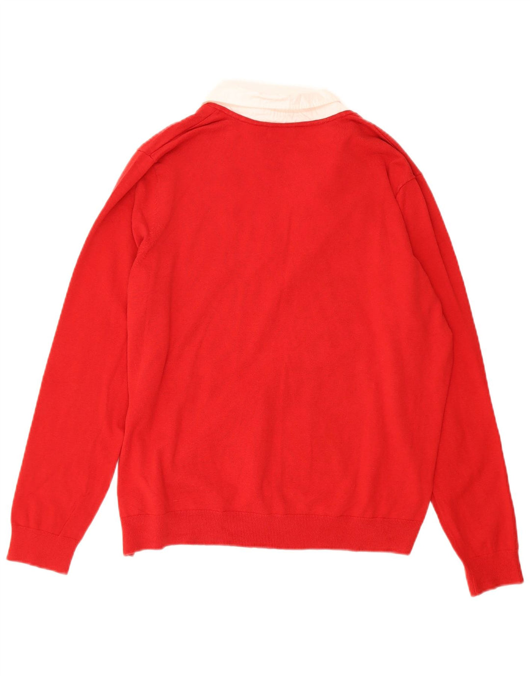 CHAPS Womens V-Neck Jumper Sweater UK 20 2XL Red Silk