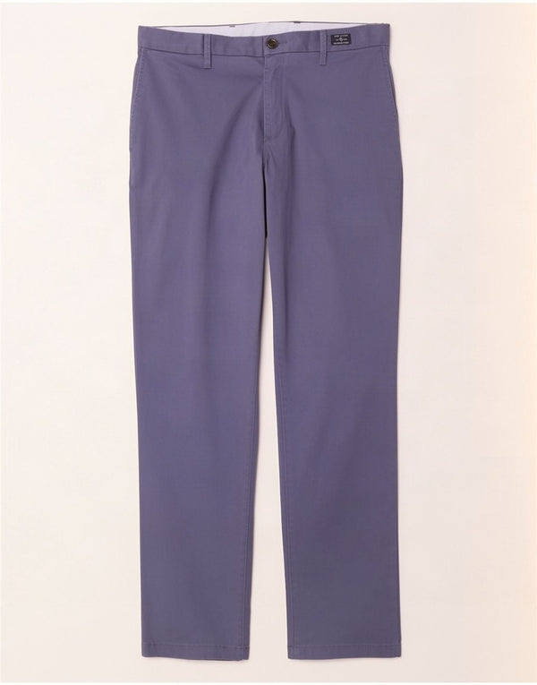 Pantaloni chino dritti da uomo Tommy Hilfiger W36 L32 in cotone blu