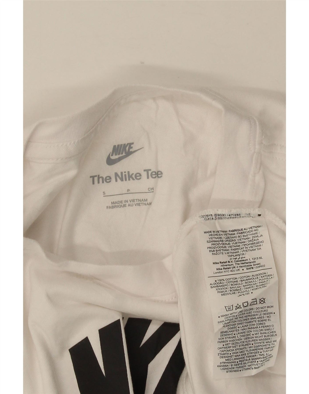T-shirt grafica da uomo NIKE Top piccola in cotone bianco