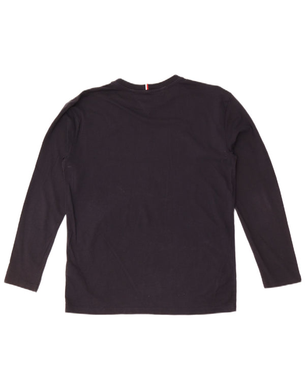 Tommy Hilfiger Maglietta grafica da ragazzo a manica lunga 13-14 anni in cotone blu navy