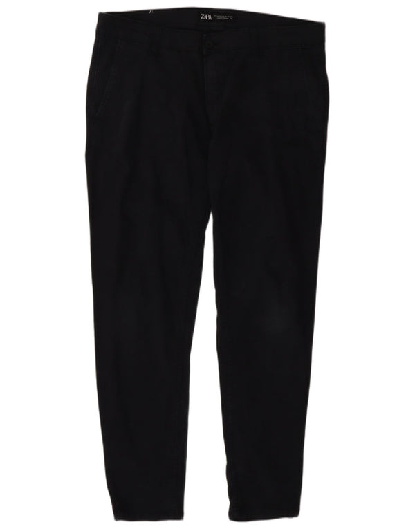Pantaloni chino slim da uomo Zara EU 46 XL W36 L30 cotone blu navy