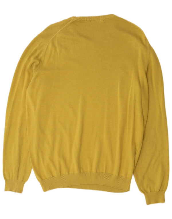 Massimo Dutti Maglione da uomo con scollo a barca 2XL Giallo