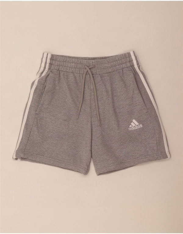 Pantaloncini sportivi Adidas da uomo piccoli in cotone chiazzato grigio