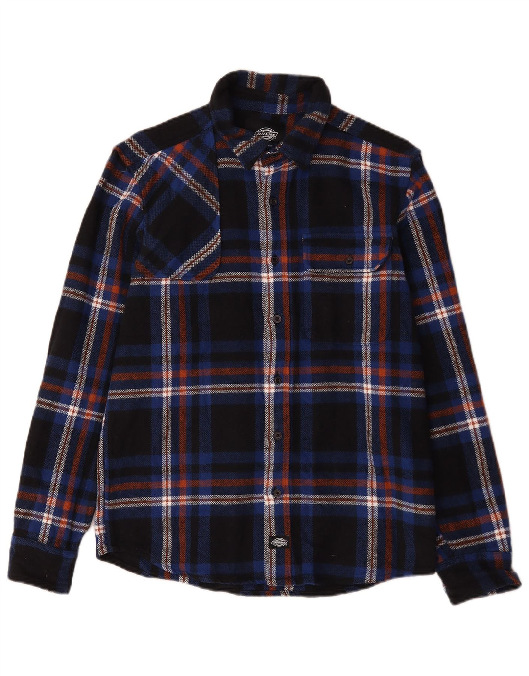 Dickies Camicia da uomo in flanella piccola in cotone a quadri blu navy