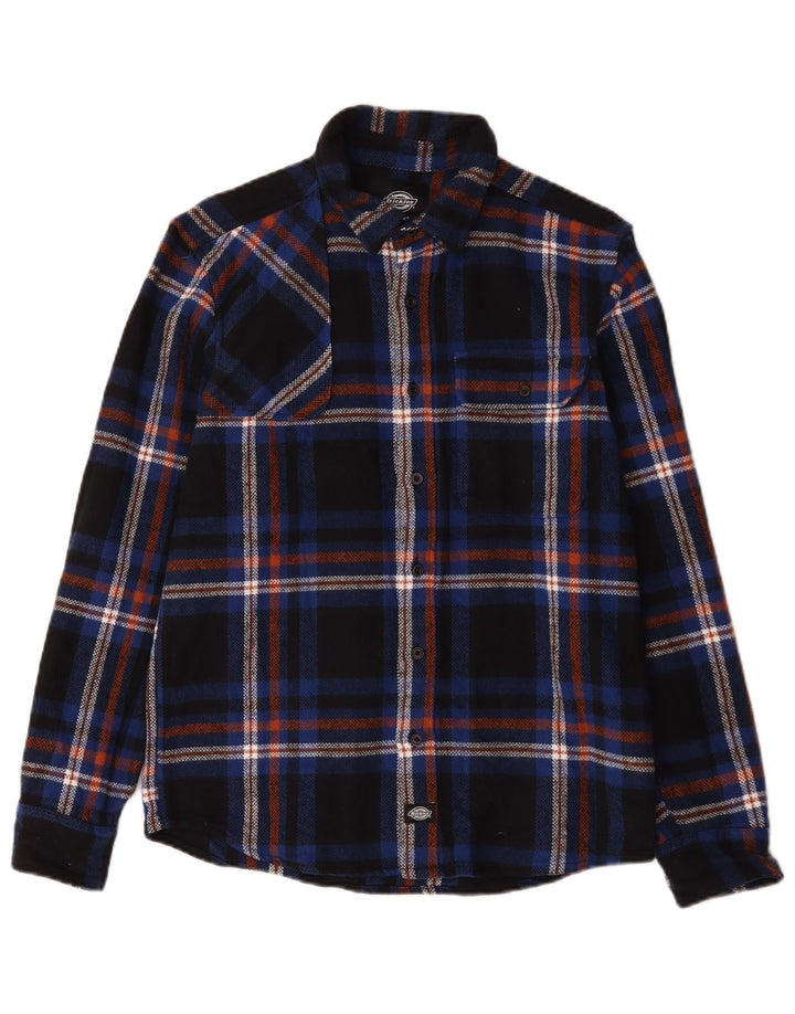 Dickies Camicia da uomo in flanella piccola in cotone a quadri blu navy