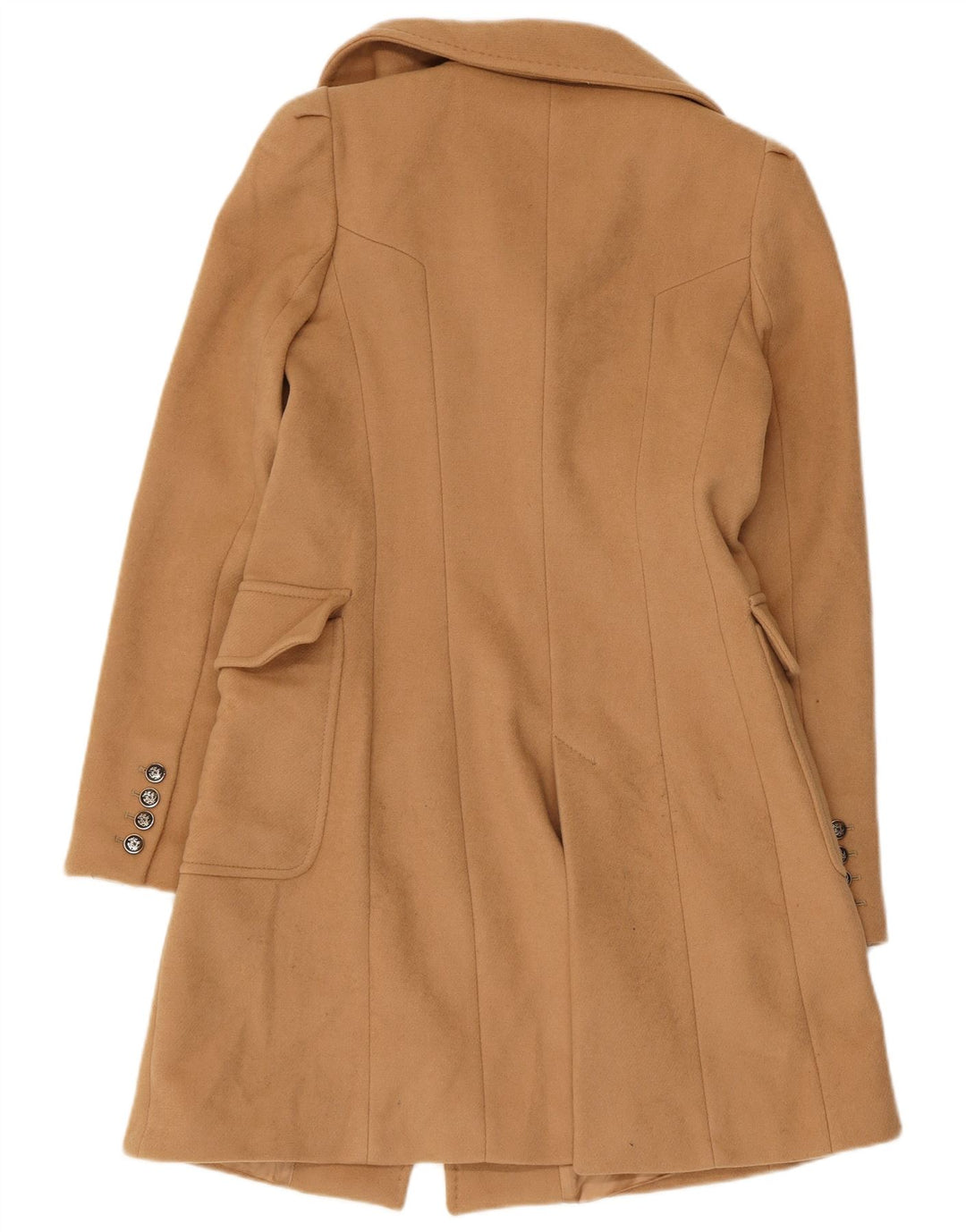Cappotto doppiopetto da donna Zara UK 12 Lana marrone medio
