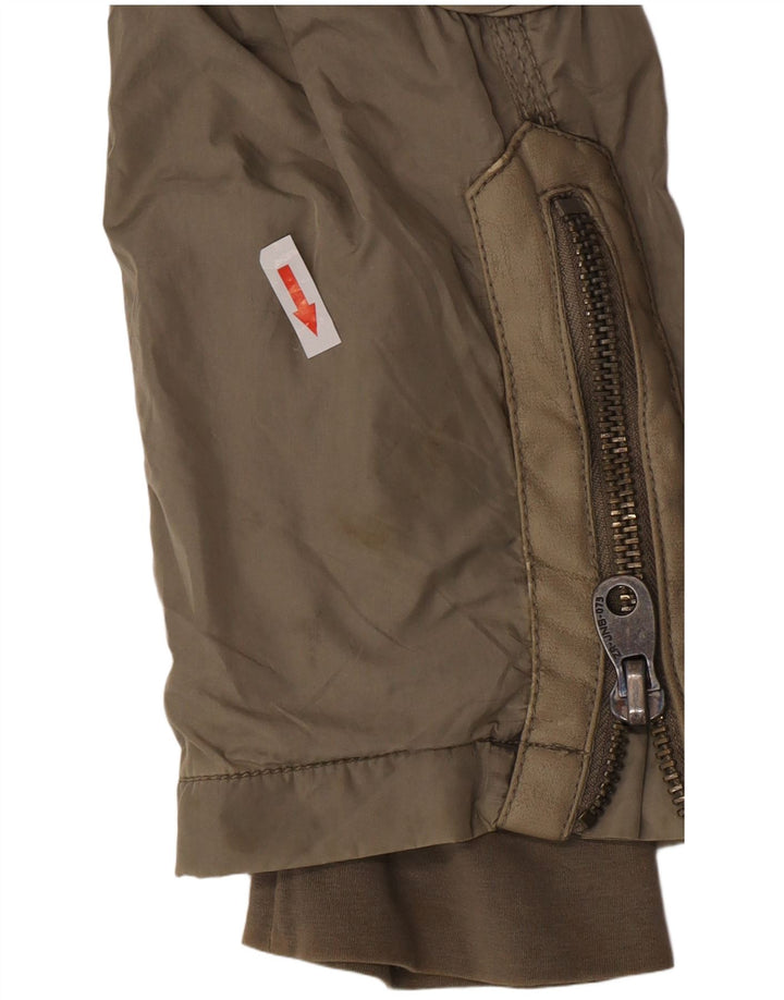 Giacca a vento con cappuccio da uomo Zara UK 44 2XL Nylon grigio