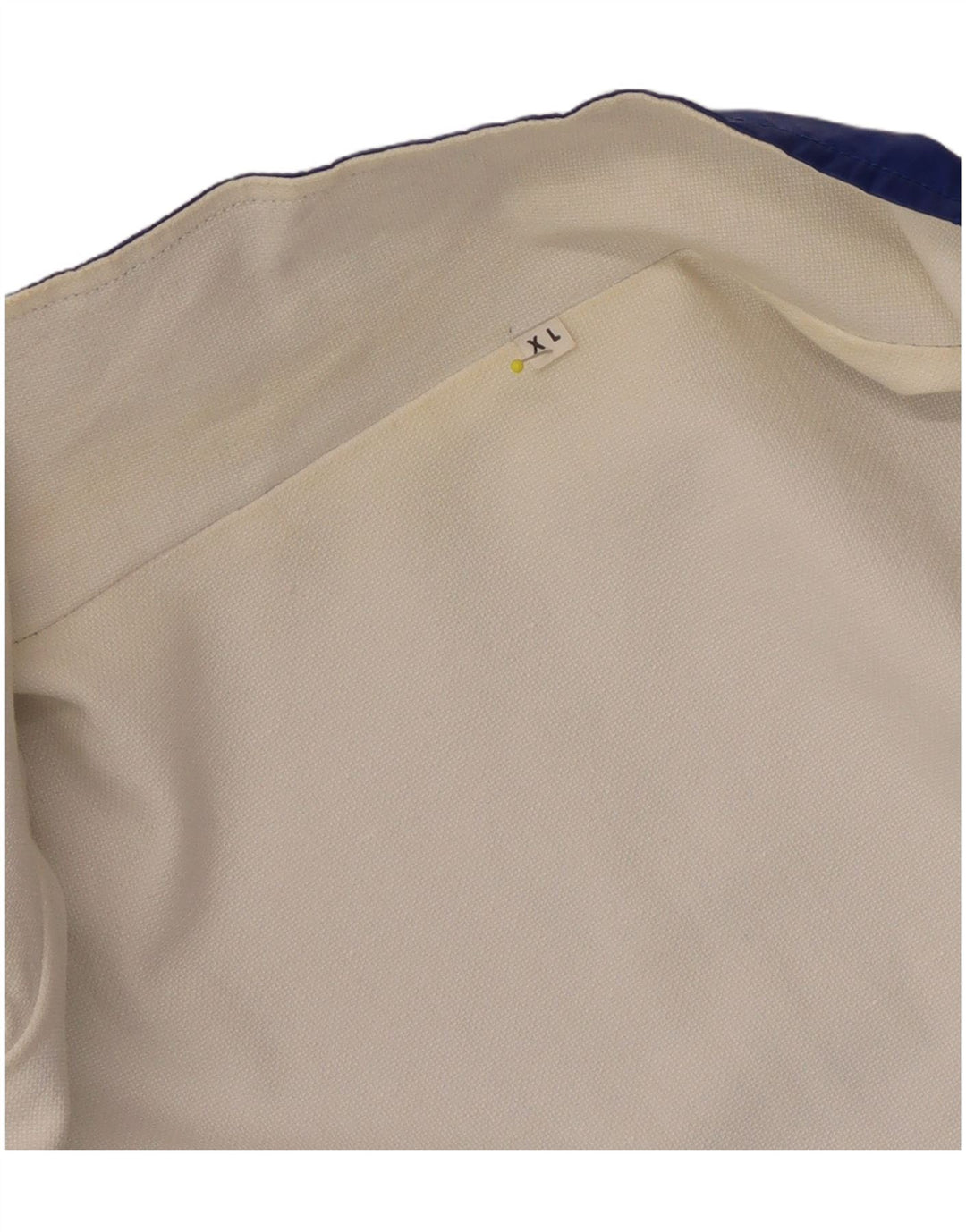 Giacca da ginnastica grafica da uomo vintage XL color block blu