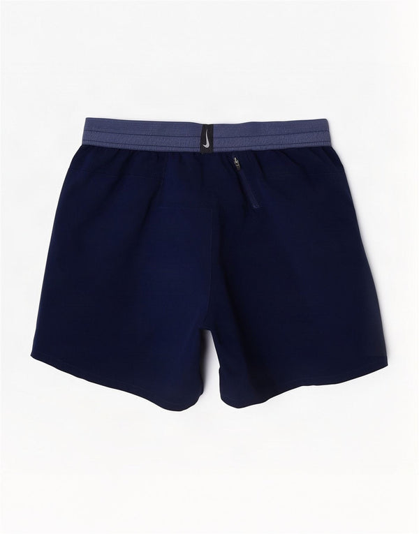 Pantaloncini sportivi Nike Dri Fit da uomo, poliestere color block medio blu navy