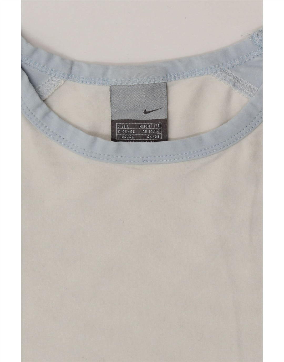 Maglia a maniche lunghe da donna Nike UK 14/16 Large White Colourblock