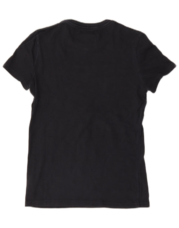 T-shirt grafica da uomo Superdry Top Small in cotone blu navy