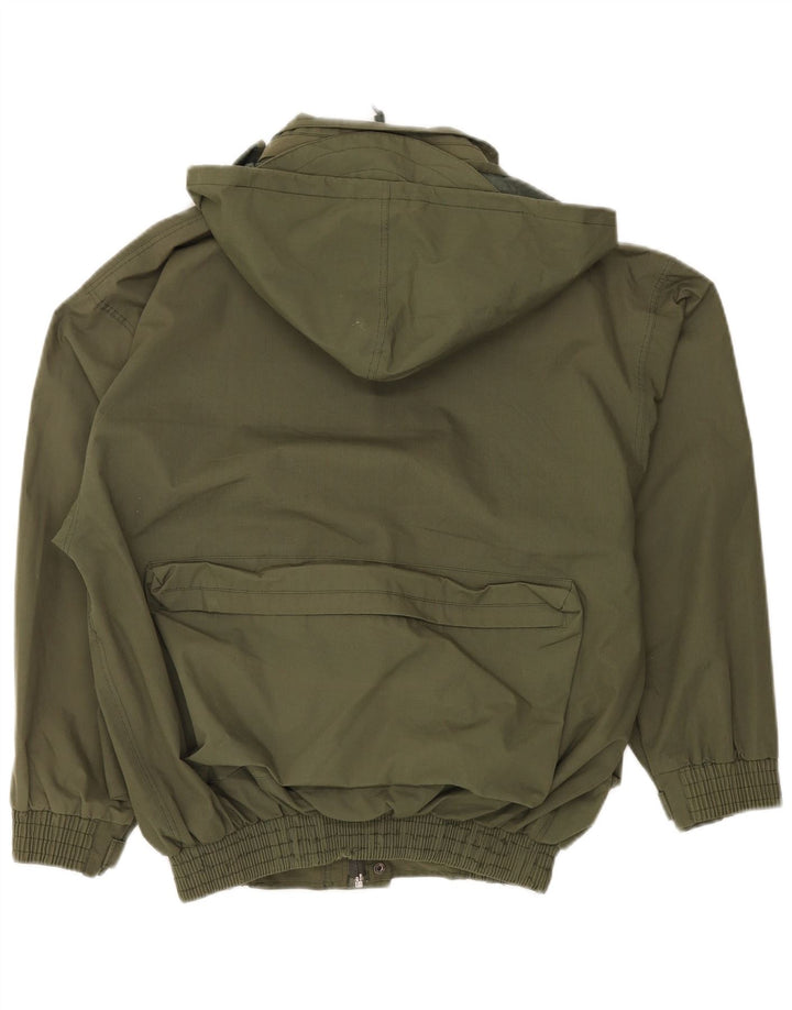 Giacca utilitaria con cappuccio da uomo VINTAGE UK 38 Poliestere kaki medio