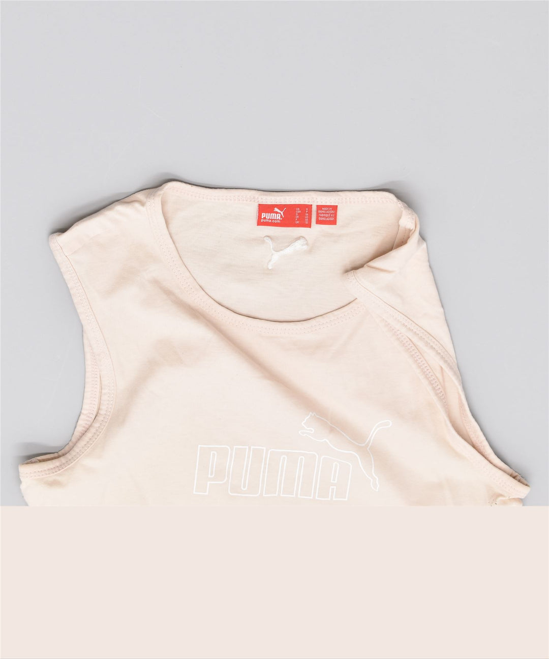 Canotta grafica da donna PUMA UK 10 piccola in cotone bianco sporco