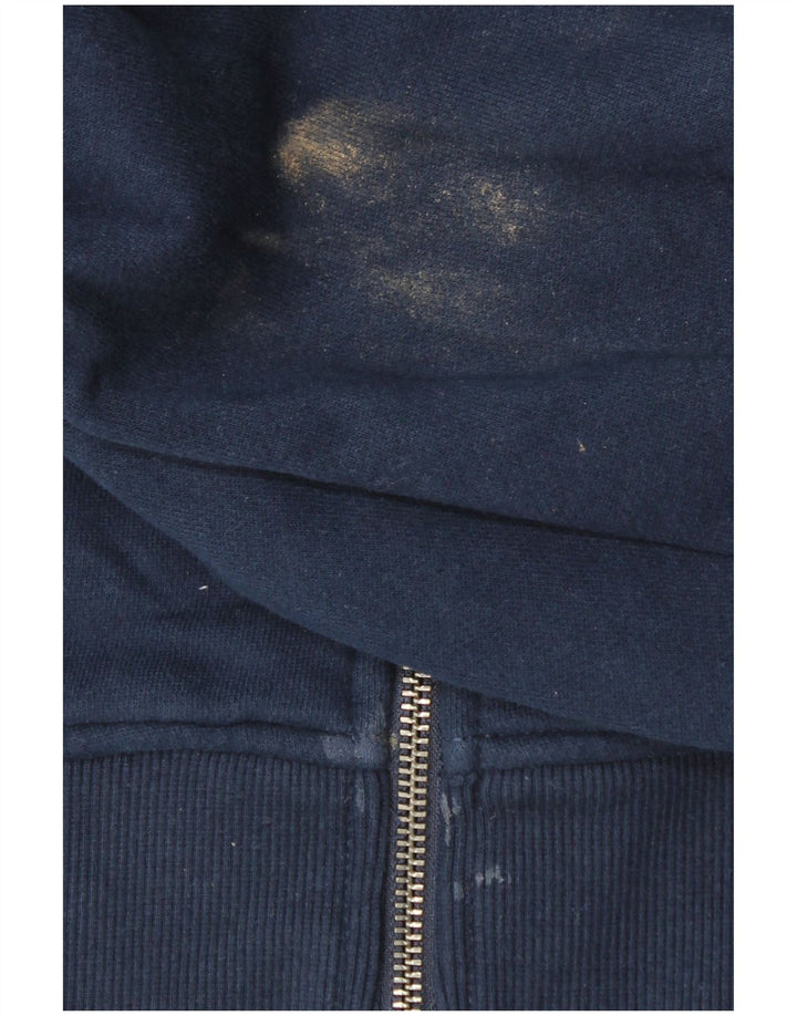 TOMMY HILFIGER Maglione con cappuccio e zip da uomo piccolo in cotone blu navy