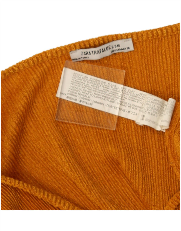Zara Trafaluc Crop Batwing Camicetta da donna Top UK 14 Poliestere arancione medio