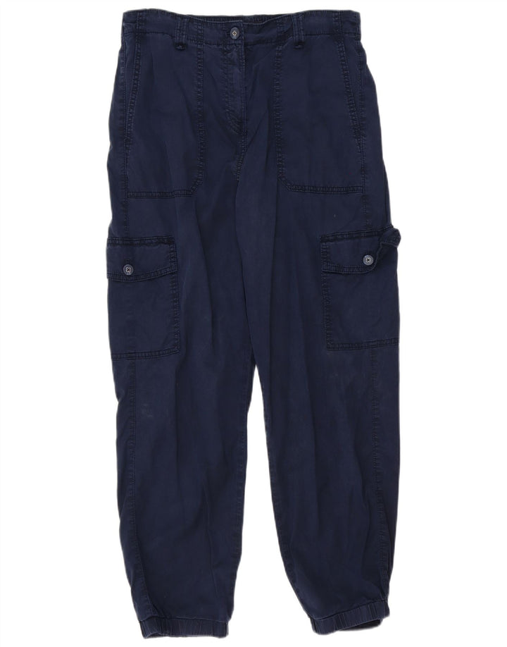 Pantaloni cargo da donna Marks & Spencer UK 12 medi W32 L27 Blu navy