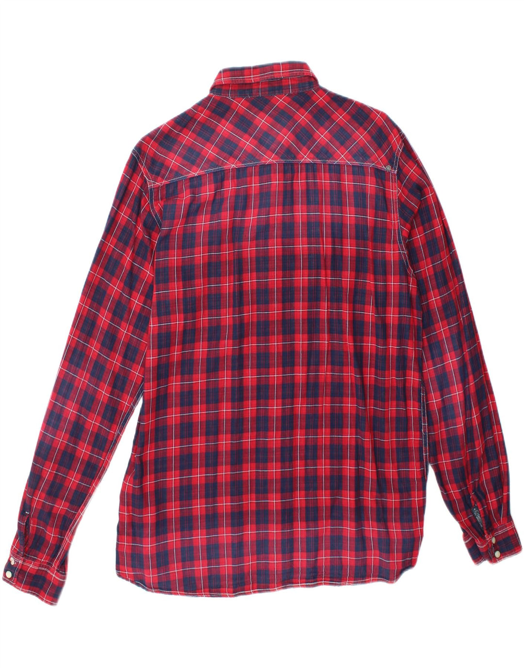 TOMMY HILFIGER Mens Shirt Medium Red Check Cotton Vintage Tommy Hilfiger and Second-Hand Tommy Hilfiger from Messina Hembry 