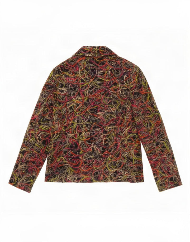 Giacca blazer da donna con motivo astratto Gai Mattiolo UK 14 medio multicolore