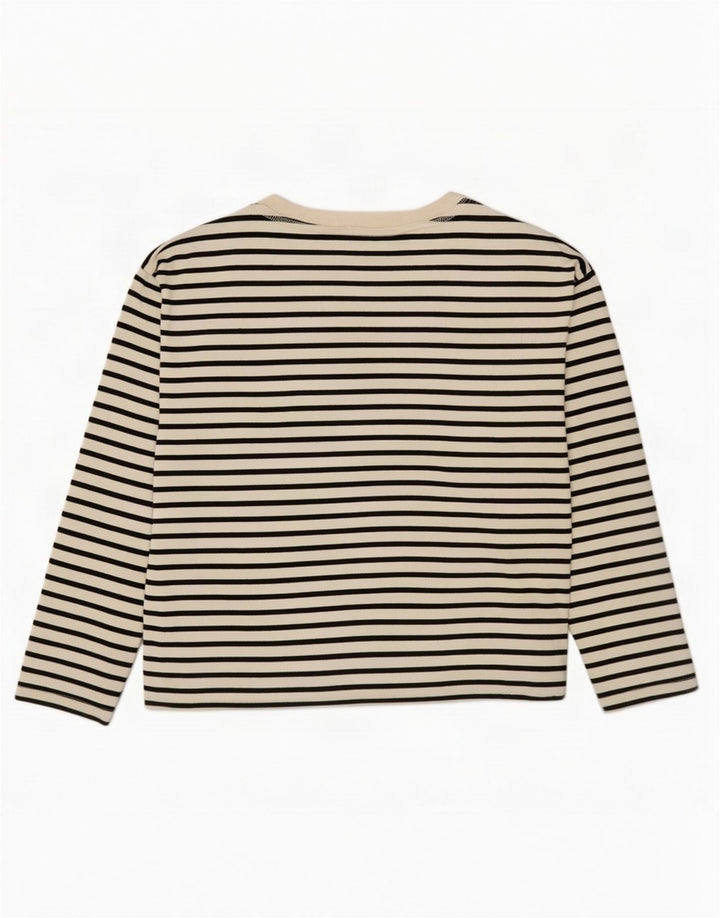 Top Zara da donna a maniche lunghe UK 18 XL a righe bianche