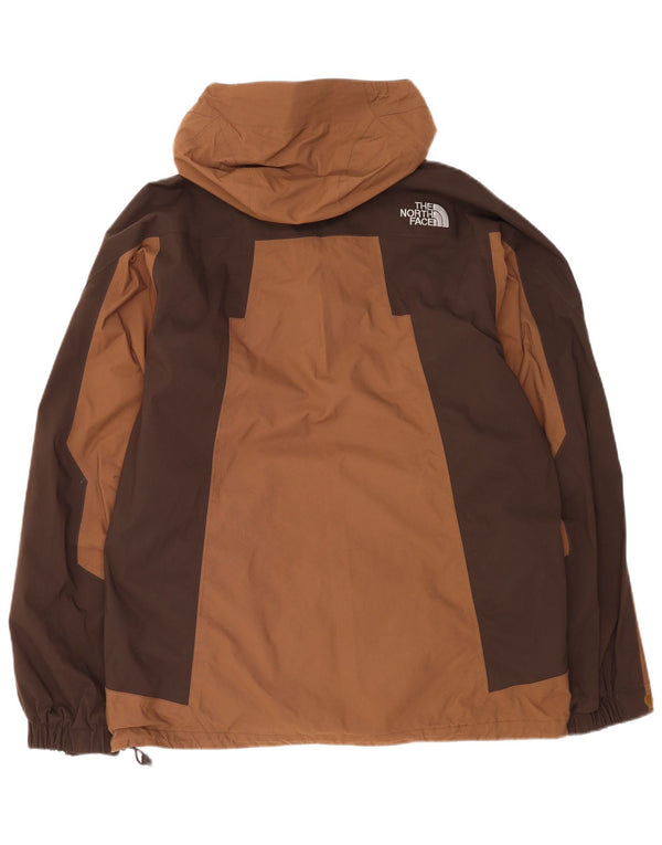 The North Face Giacca antipioggia da uomo Hyvent con cappuccio UK 40 Large Marrone Colorblock