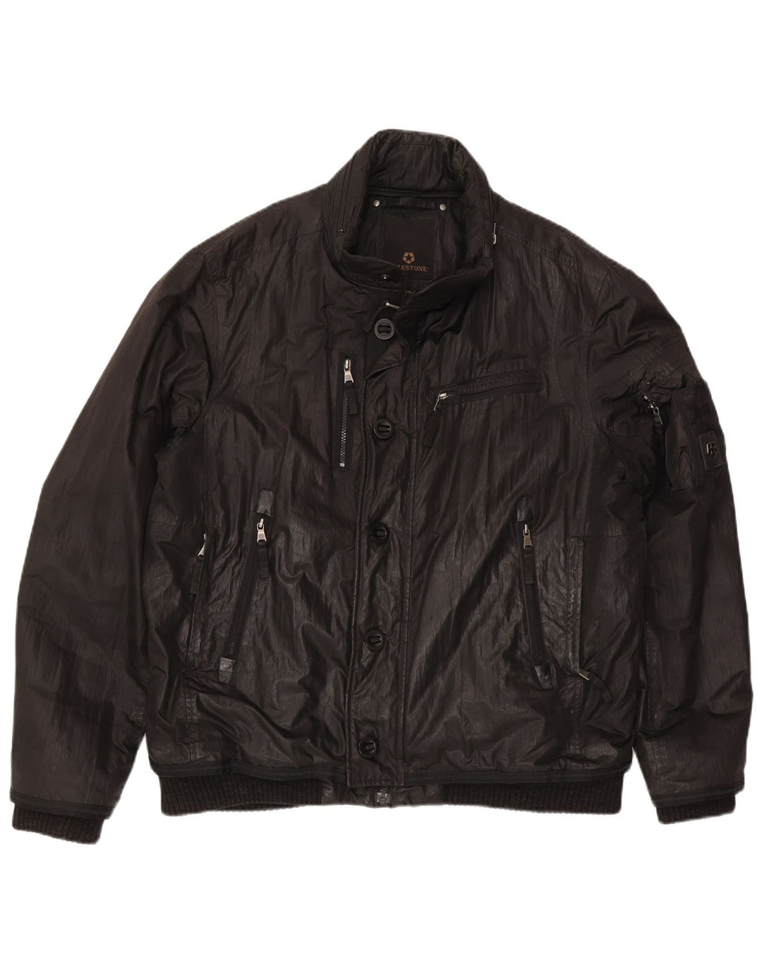 Giubbotto bomber con cappuccio da uomo Milestone UK 44 2XL poliestere nero