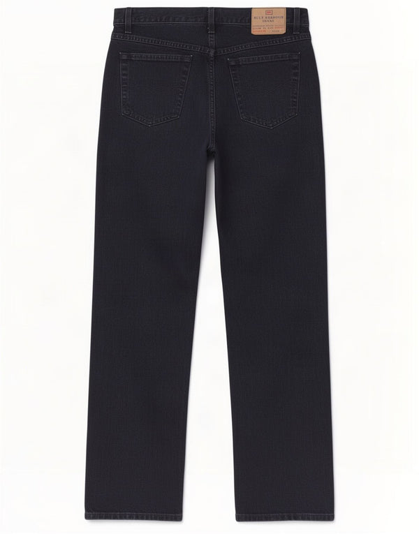 Jeans dritti da uomo Marks & Spencer blu Harbour W34 L31 cotone blu scuro