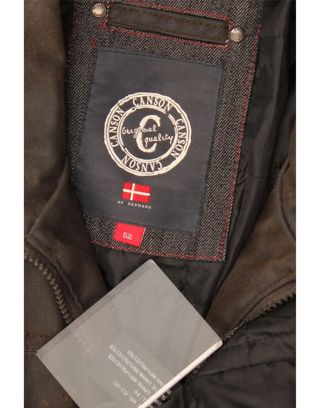 Giacca da uomo in ecopelle CANSON EU 52 XL Marrone Polietilene