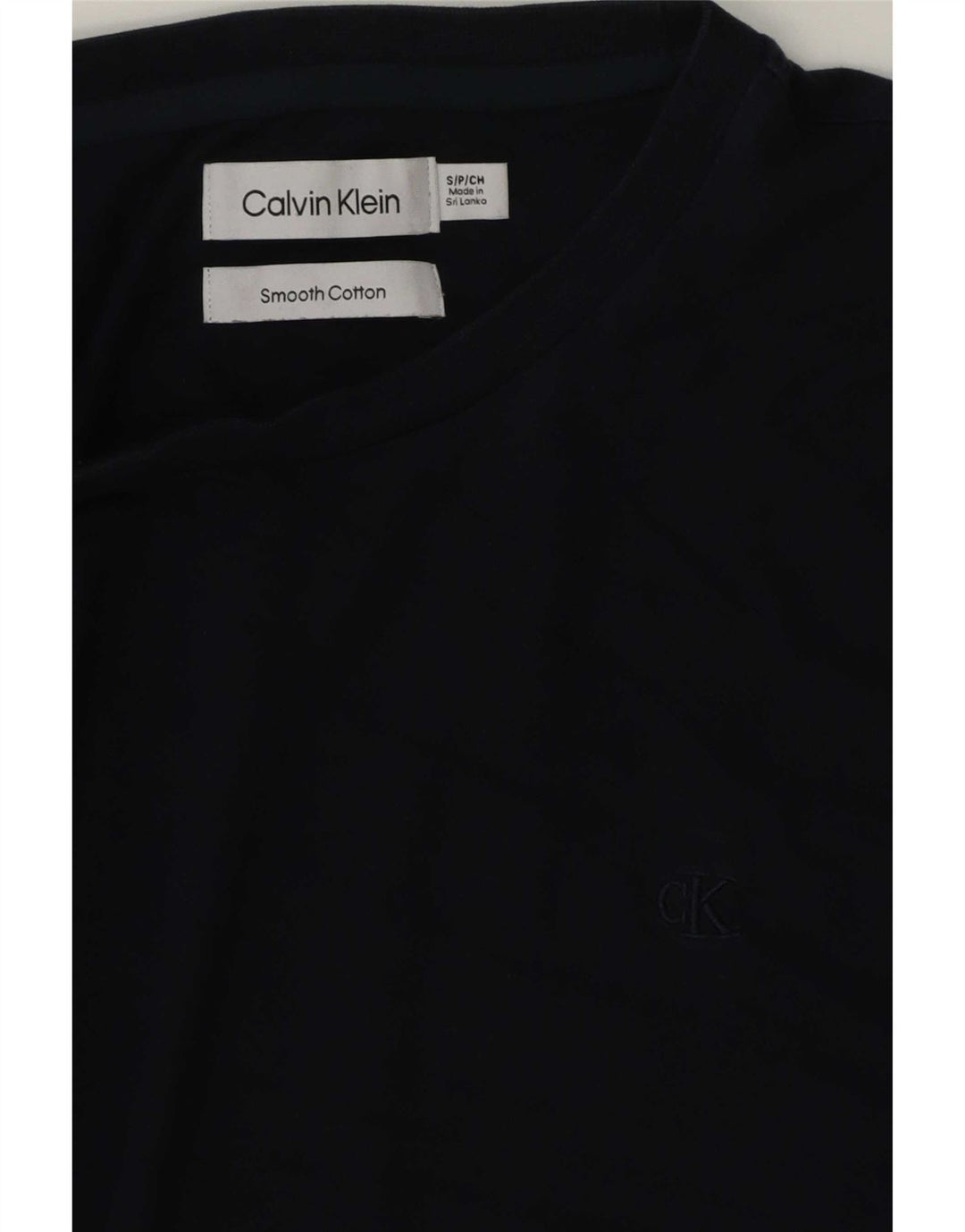 T-shirt da uomo Calvin Klein Top Small in cotone blu navy