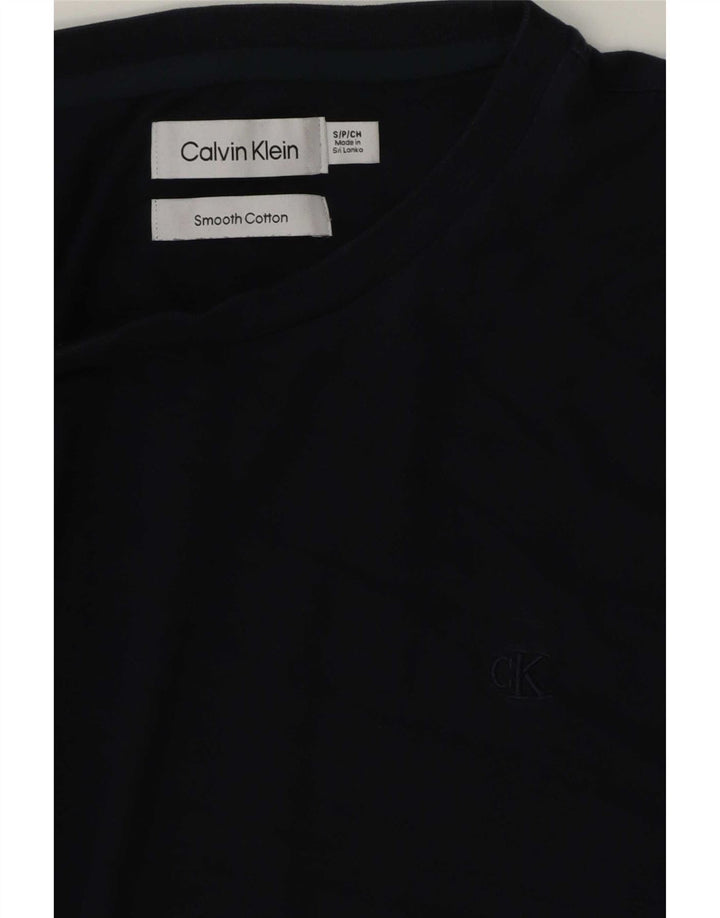 T-shirt da uomo Calvin Klein Top Small in cotone blu navy