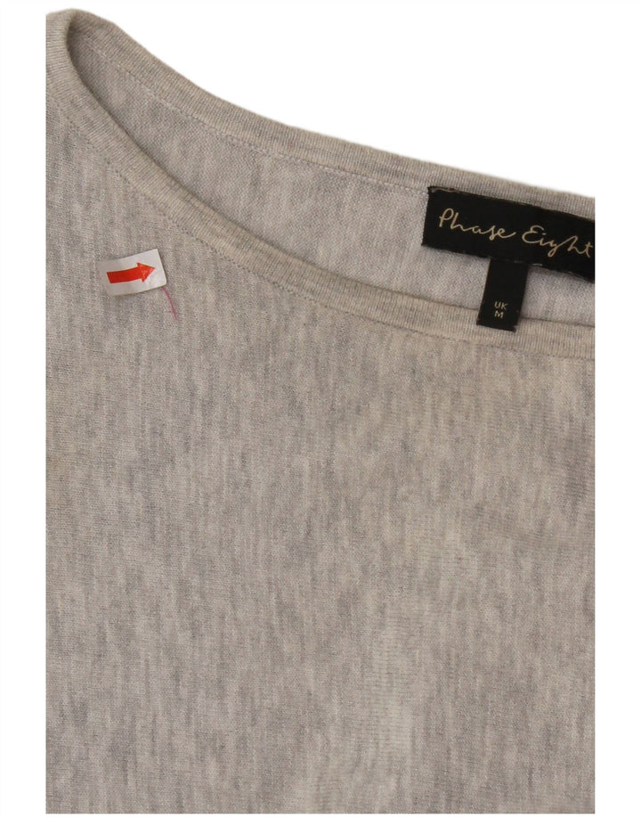 PHASE EIGHT Maglione oversize da donna con scollo a barca UK 14 Grigio medio