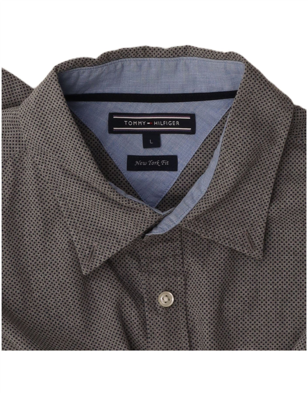 TOMMY HILFIGER Camicia da uomo New York Fit grande grigia maculata