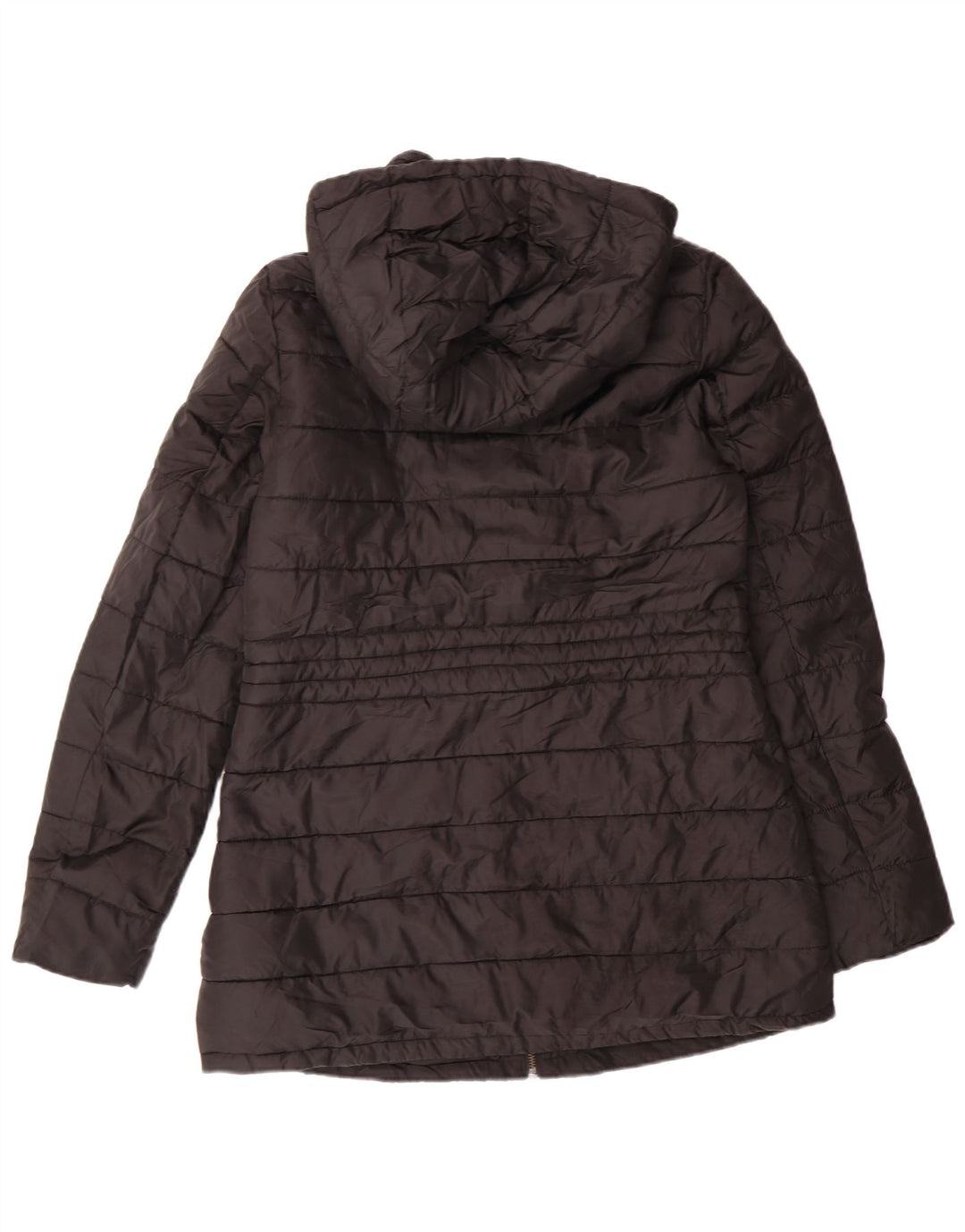 Giacca imbottita con cappuccio da donna ZARA UK 10 piccola nera in poliestere