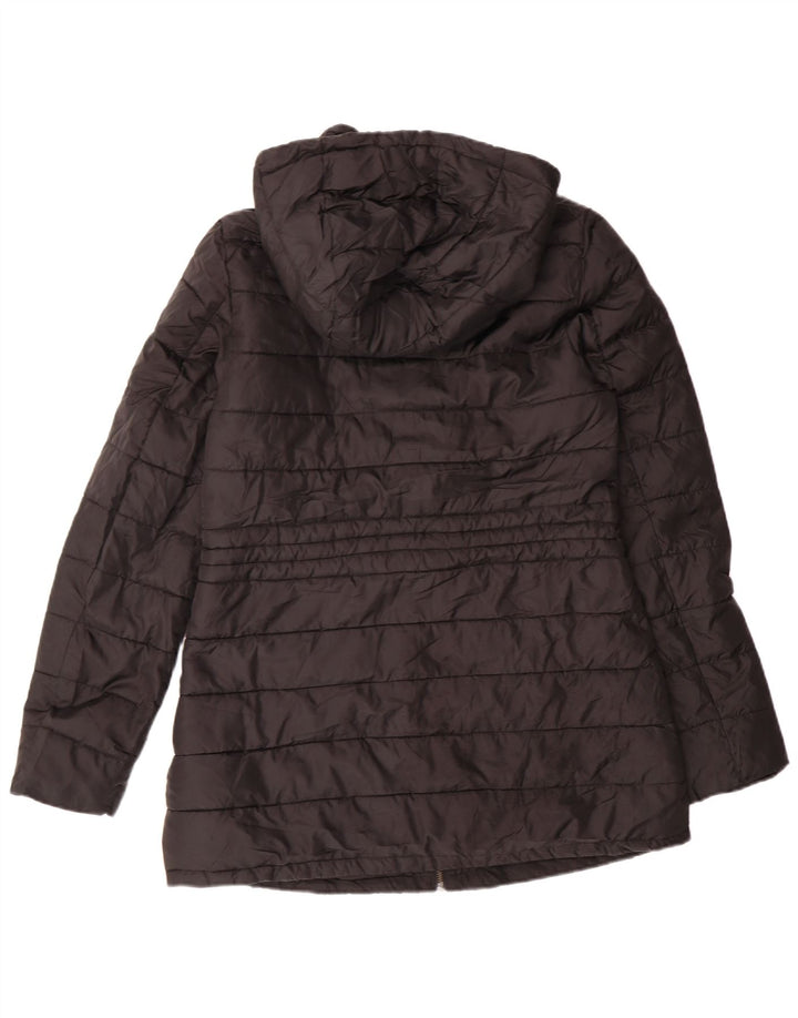 Giacca imbottita con cappuccio da donna ZARA UK 10 piccola nera in poliestere