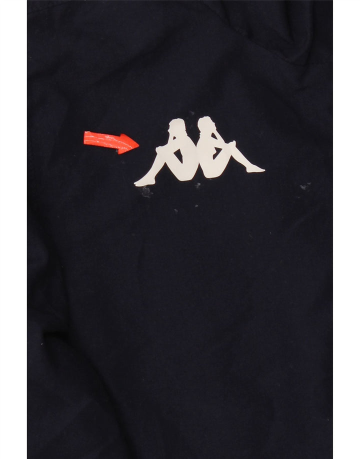 Giacca a vento grafica Kappa da ragazzo 11-12 anni in poliestere blu navy