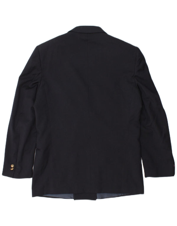 LEBOLE Giacca blazer doppiopetto da uomo IT 46 Small Blu Navy