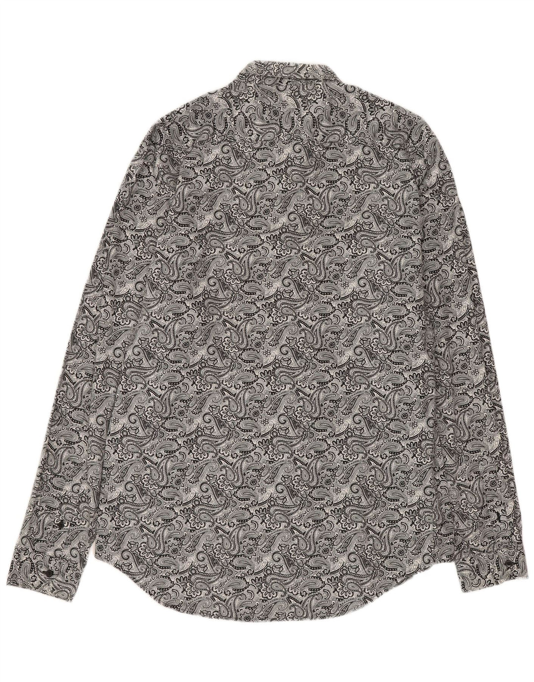 Camicia Zara da uomo slim fit grande in cotone cachemire grigio
