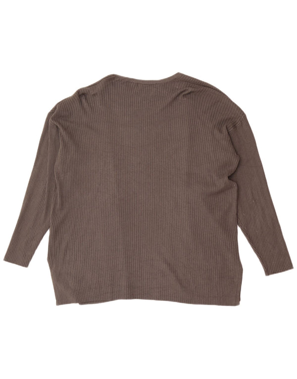 Maglione cardigan vestibilità rilassata da donna Marks & Spencer UK 14 grande grigio