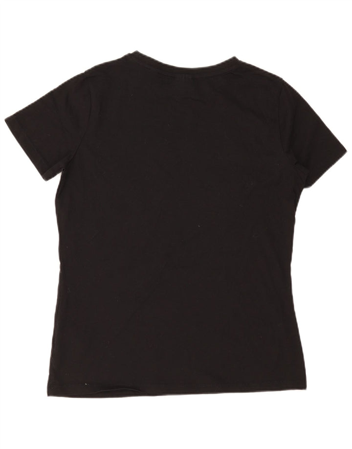 Guess T-shirt grafica da donna Top UK 12 Medium Black Cotton