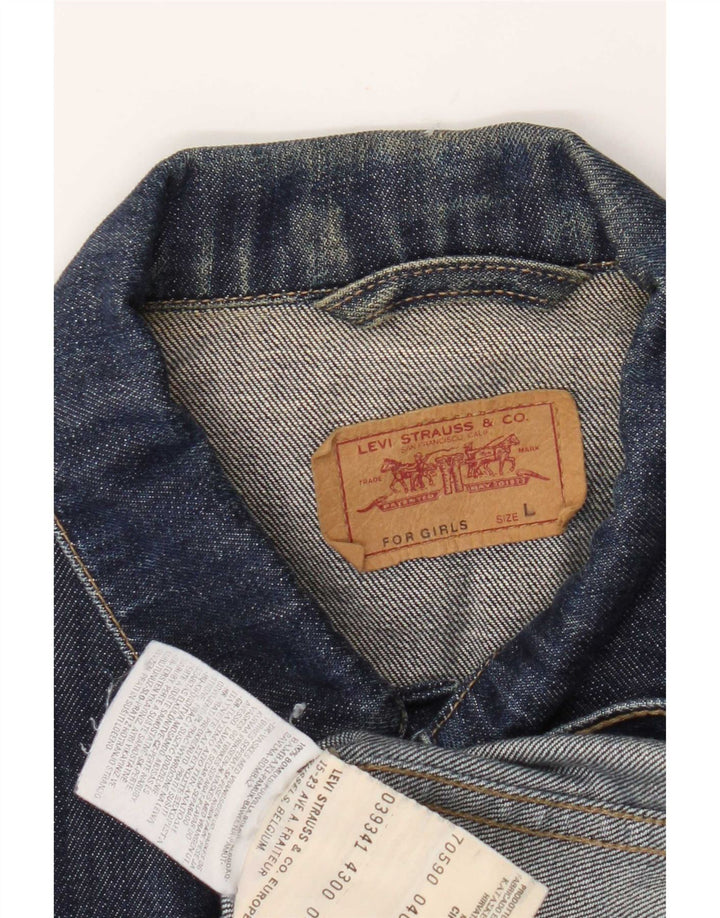 Giacca di jeans per ragazze Levi's 11-12 anni grande in cotone blu navy