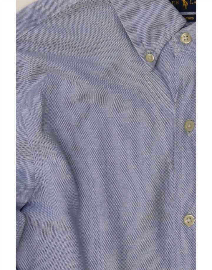 Camicia da uomo Ralph Lauren piccola in cotone blu