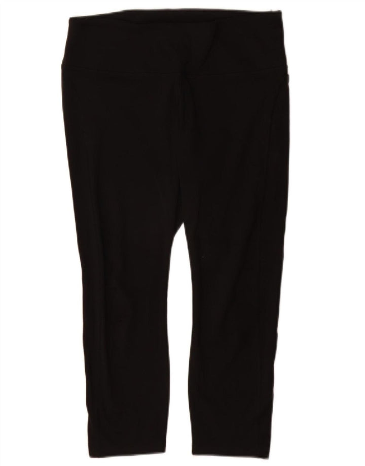 Leggings Capri Dri Fit da donna NIKE UK 14 Large Nero Poliestere