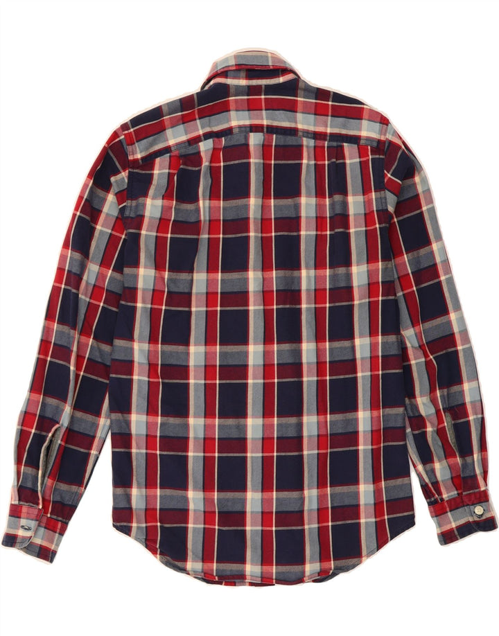 J. CREW Mens Flannel Shirt XS Navy Blue Check Cotton Vintage J. Crew and Second-Hand J. Crew from Messina Hembry 