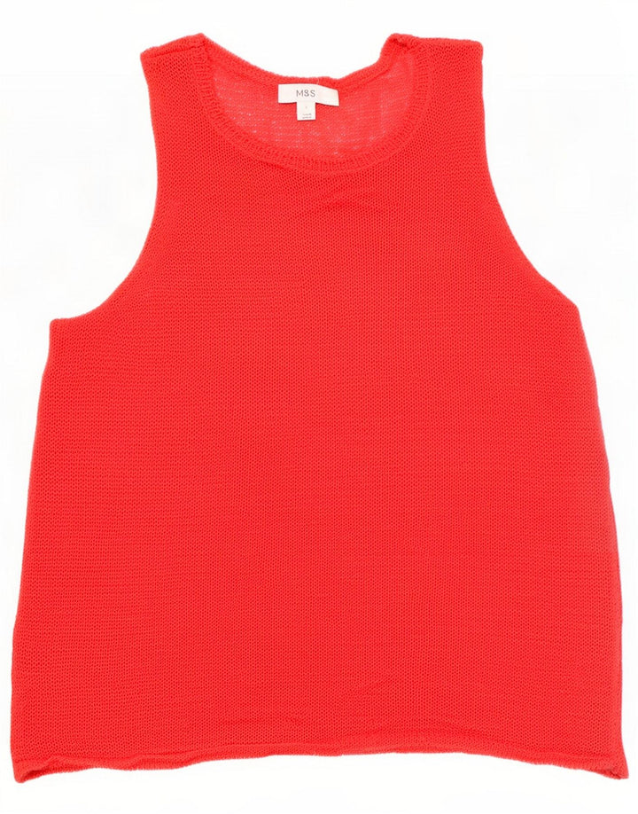 Canotta da donna Marks & Spencer UK 10 piccola rossa in acrilico