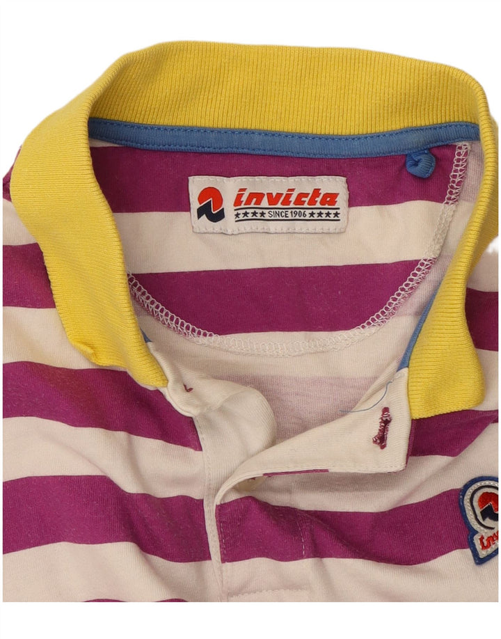 Polo Invicta da uomo piccola a righe viola