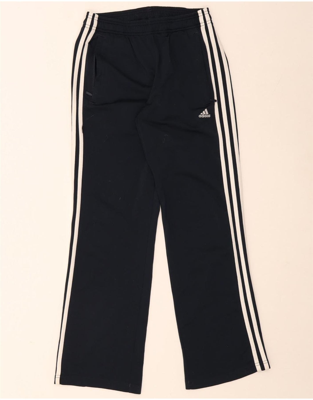 Pantaloni della tuta da ragazzo Adidas 13-14 anni in poliestere blu navy