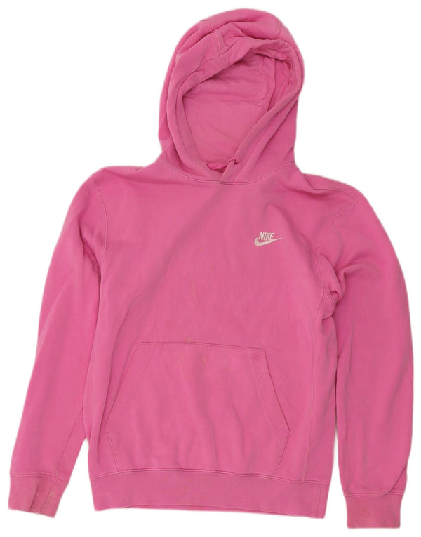 Felpa con cappuccio Nike da uomo, vestibilità ampia, XS, cotone rosa