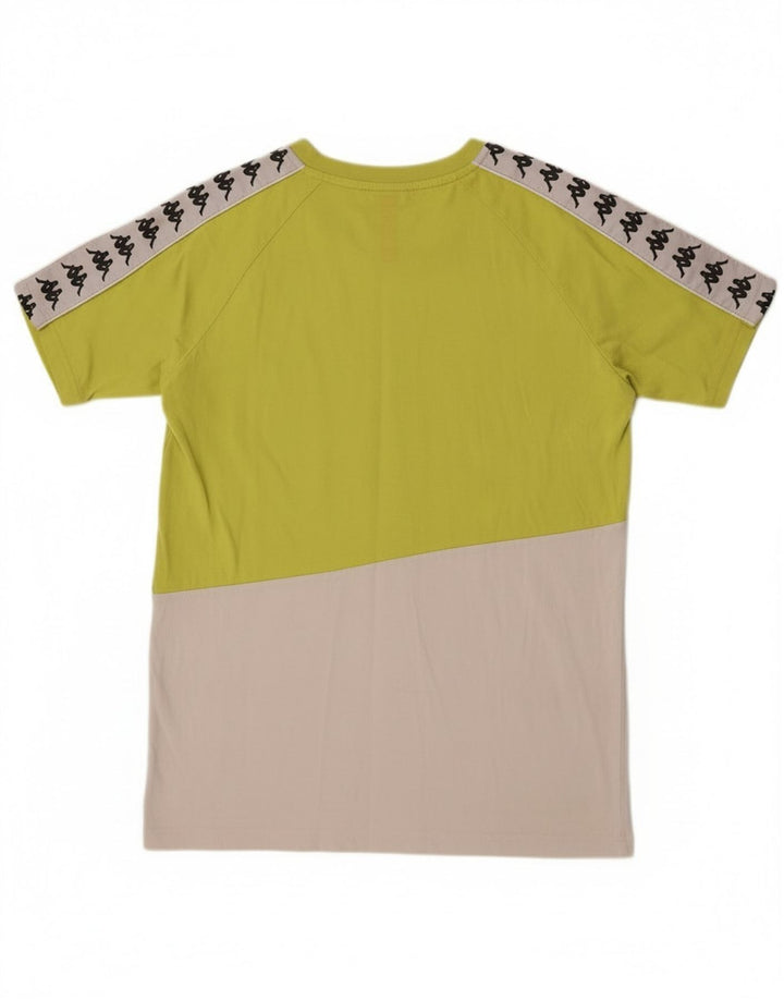 T-shirt grafica da uomo Kappa Top in cotone color block verde medio