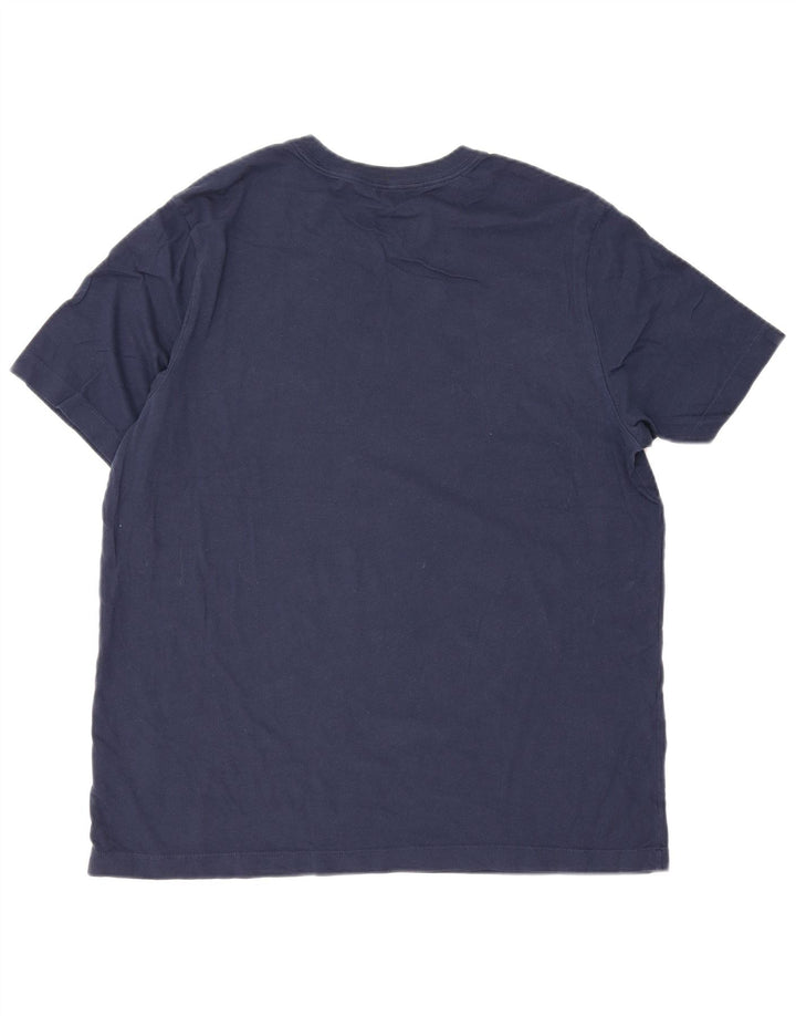 T-shirt grafica da uomo Nike Top Large in cotone blu navy