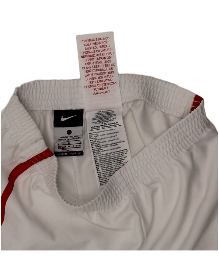 NIKE Boys Arsenal Sport Shorts 6-7 Years Large White Polyester